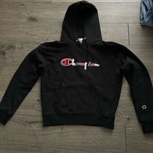 Black champion hoodie